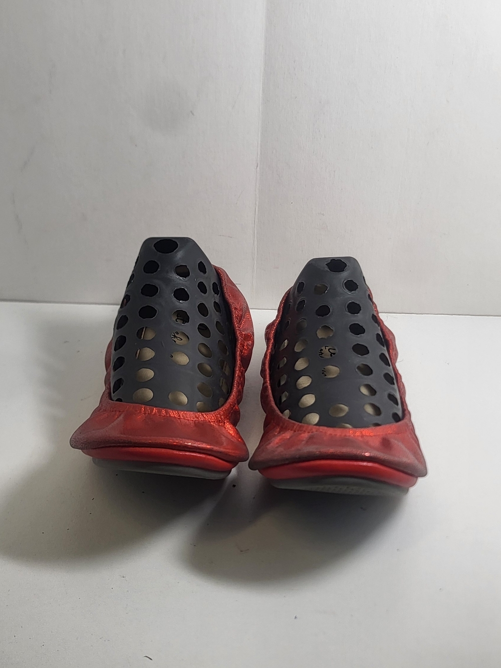 Women's Red Perforated Slip-On Flats
